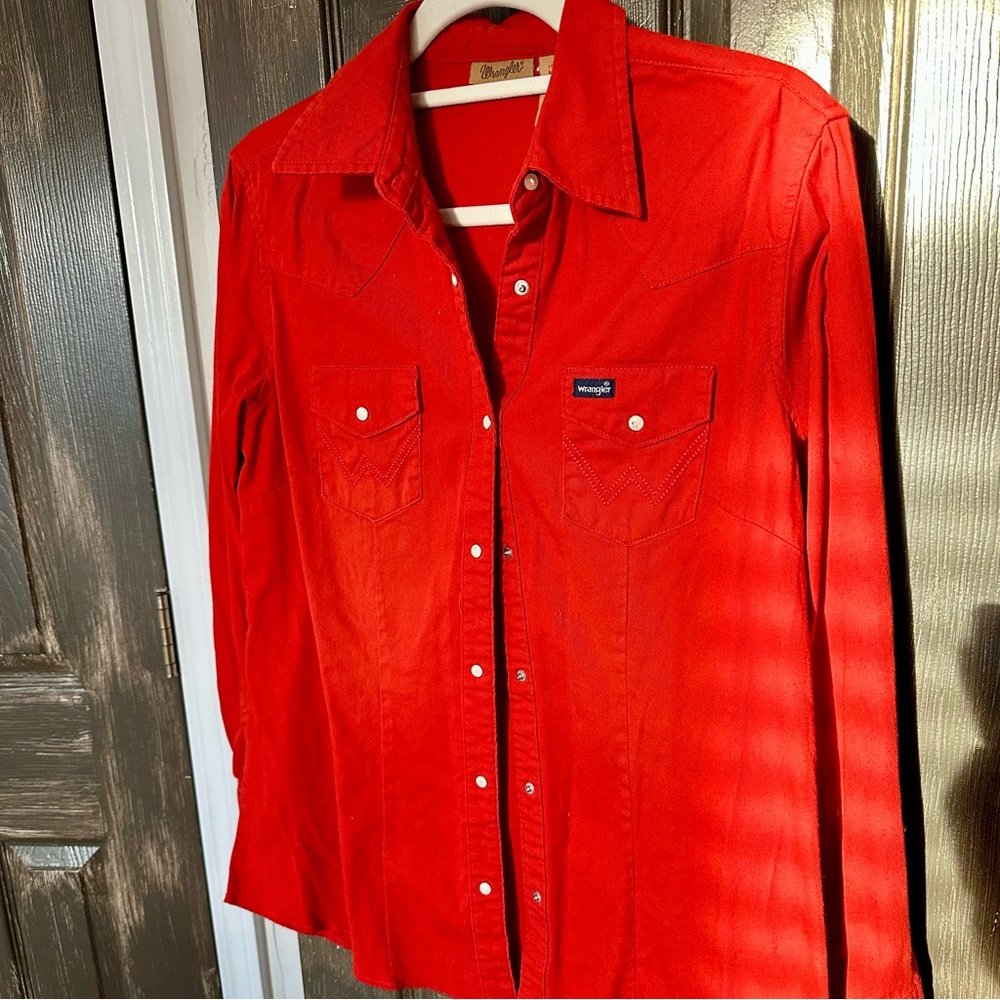 COPY - Vintage Wrangler Pearl Snap- Burnt Orange